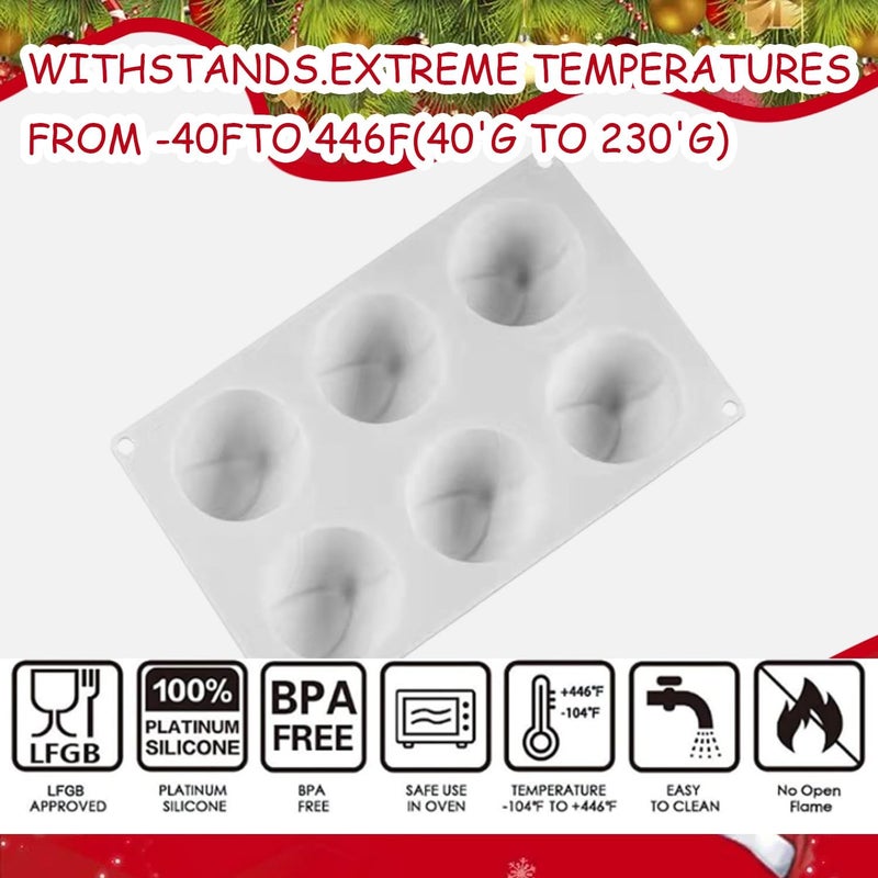 Mtruil 1 Pcs Christmas Silicone Molds 3D Xmas Hat Chocolate Molds Non-Stick Candle Bath Bomb Mold Christmas Baking Tray Cake Cupcake Backing Mold Soap Candy - Image 5